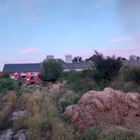 Pożar sterty siana w okolicach Szymanowa 7.VIII.22 r.