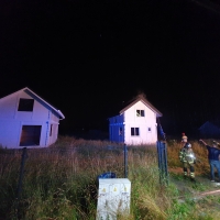 Pożar budynku mieszkalnego na ulicy Spacerowej 1.VII.22 r.