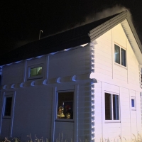 Pożar budynku mieszkalnego na ulicy Spacerowej 1.VII.22 r.