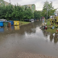 Walka ze skutkami nawałnicy w Sochaczewie 23.VII.22 r.
