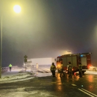 Wypadek ciągnika siodłowego 7.III.23 r.