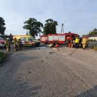 Wypadek na drodze krajowej 92 13.VIII.22 r.